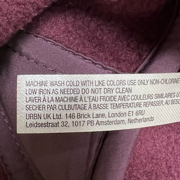 NWT Free People Movement x Hatch Hit The Slopes Fleece Jacket XS Deep Maroon - Picture 15 of 15
